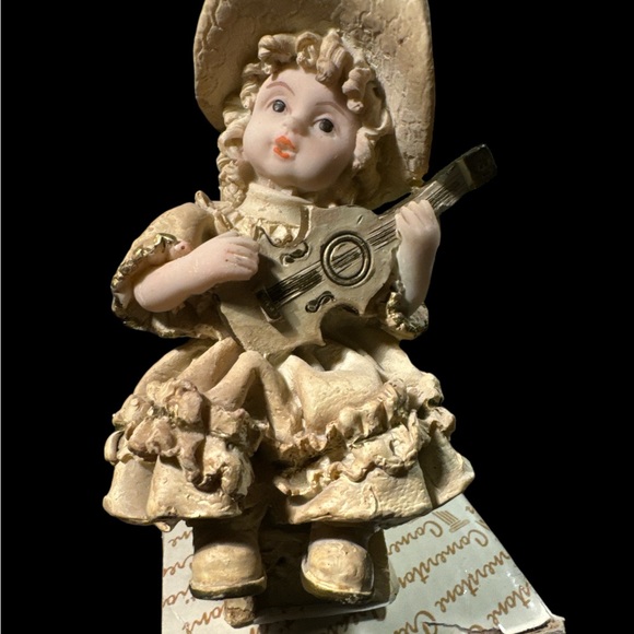 Cornerstone Creations Holiday Collection Girl Sitting On Chair Playing Ukulele - Picture 2 of 8